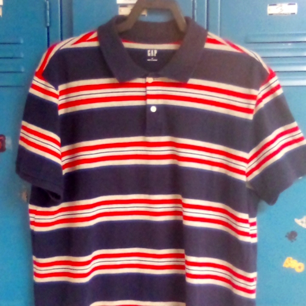 XL Gap striped collar Shirt